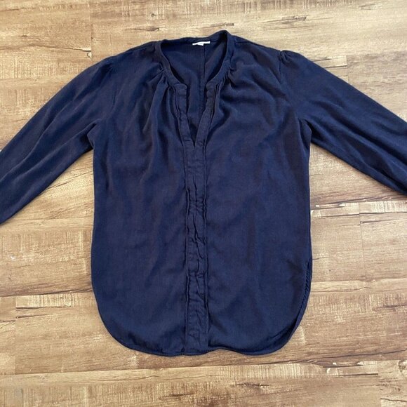The Odells Women Blue Long Sleeve‎ Blouse Medium M Top - Picture 2 of 7